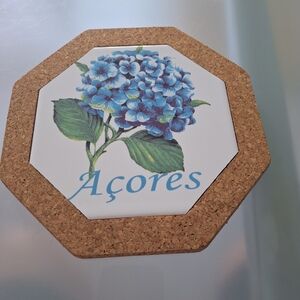 Blue and Green Hydrangea Cork Sculpture Art